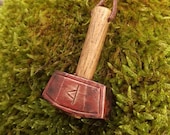 Beautiful hand forged copper Thor's hammer (Mjolnir) pendant medieval fantasy larp steampunk cosplay anglo saxon viking