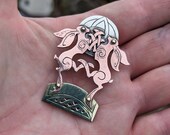 The Boxing Lunar Hare Brooch