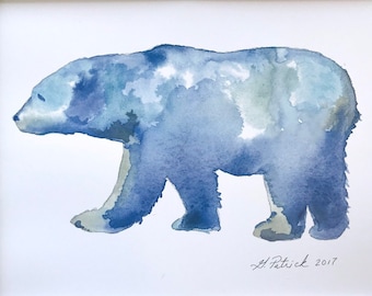 Polar Bear Print,Watercolor, Bear Print, Art Print, Limited Edition