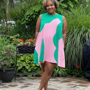 Ann Colorblock Swing Dress