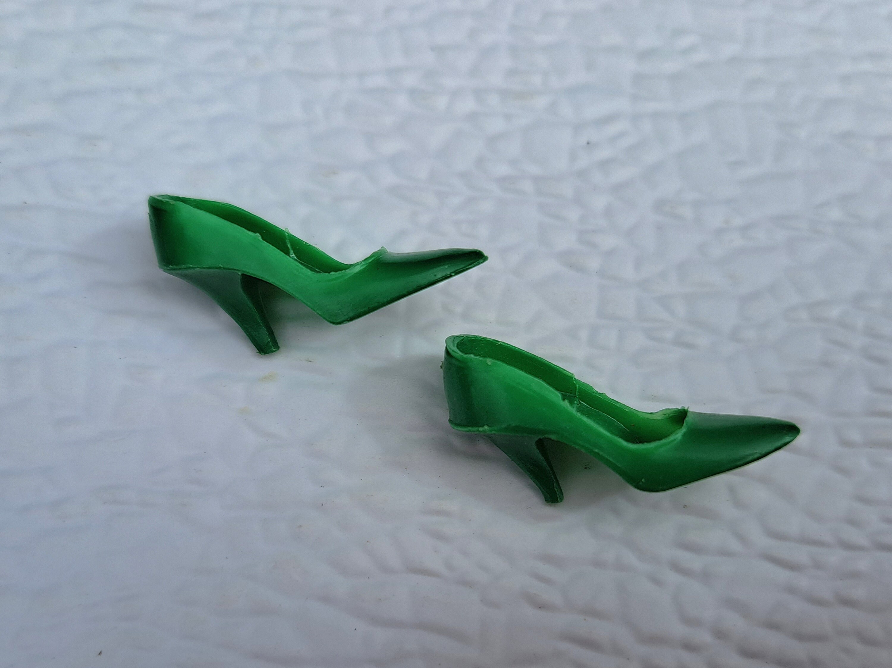 Vintage Barbie #1625 Modern Art Green Closed Toe Heels - Etsy