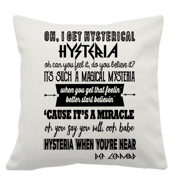 Def Leppard Lyrics Cushion Personalised Cushion Song Words Etsy
