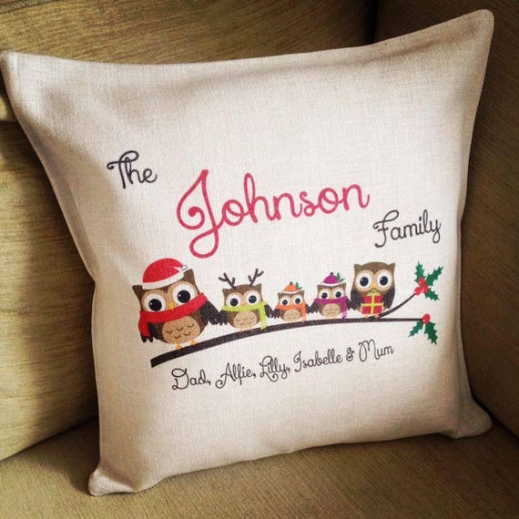 personalised family pillow