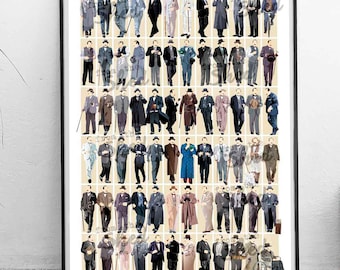 POIROT Wall Art Print , Agatha Christie Detective  TV Show Murder