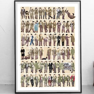Columbo Peter Falk Just One More Thing Mancave Wall Art  Print  1968 - 2003  TV Show Murder  70s 80s