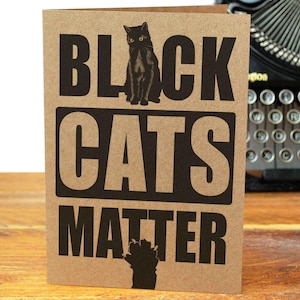 BLACK CATS Matter Grußkarte Glück Witchy Feline Katzenliebhaber Witchy Cat Lady Chat Noir