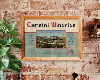 Columbo - Carsini Wines - Vintage Style A4 Wall Art Print - Any Old Port in a Storm - Just One More Thing - TV - Peter Falk - Murder