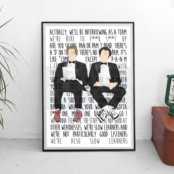 Step Brothers - Movie Quotes - A3 Wall Art - Print - Poster - Will Ferrell- Illustration - Comedy Classic