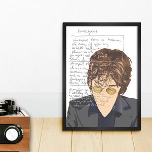 Woman - John Lennon - Framed Lyrics Wall Art