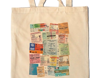 ENGLAND FOOTBALL Vintage Ticket Shopping Bag - Dad - Soccer - Gift - Sports - Retro - 1966 - 3 Lions