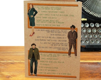 The IT Crowd Quotes Carte de vœux Comédie I.T. Foule Maurice Moss Moss - Jen - Roy