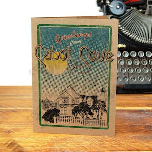Carte de voeux Cabot Cove Assassiner She Wrote Série télévisée recyclée Jessica Fletcher Années 80-90