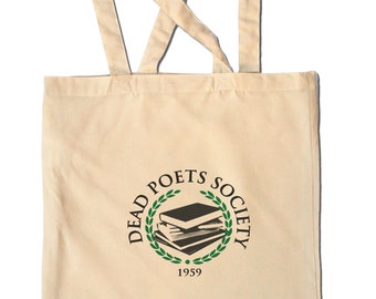 Dead Poets Society Shopping  Tote Bag  Carpe Diem  80s  Movie  O Captain My Captain Robin Williams
