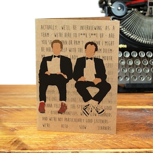 Carte de voeux Demi-frères Demi-frères Scène d'interview recyclée Citations de films de comédie classique Will Ferrell