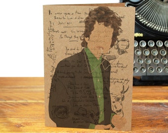 Bob Dylan - Like a Rolling Stone - Recycled Greeting Card - Song Lyrics - 60s - folk - Icon - Legend