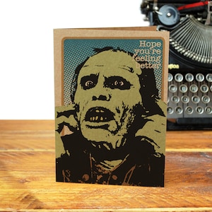 Tag der Toten Bub Zombie Gute Besserung Karte Klassisch Horrorfilm Humor Humor Lustig