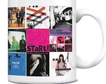 The Jam  Coffee Mug 7" Vinyl Singles 1977 1982  Paul Weller  Mod  Town Called Malice Going Underground