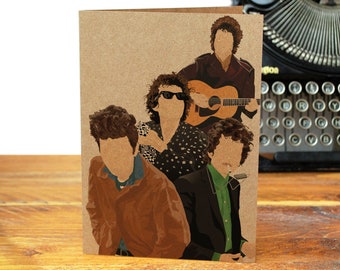 Bob Dylan - Recycled Greeting Card - 60s - folk - Icon - Legend - Like a Rolling Stone - Times they are a Changin - Blowin in the Wind