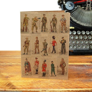 Cartes de cigarettes vintage SOLDATS, carte de voeux, uniforme militaire de l'armée, art britannique, armée territoriale, papa, antiquité
