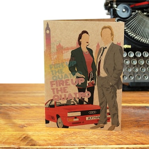 Ashes to Ashes Grußkarte Recycled Gene Hunt 80er Jahre TV Cop Show