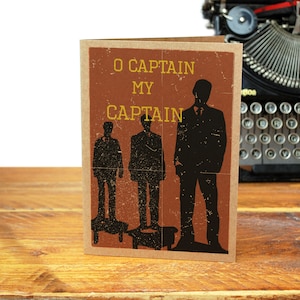 Dead Poets Society Grußkarte Carpe Diem O Captain my Captain Lehrer motivierende, inspirierende Filmzitate