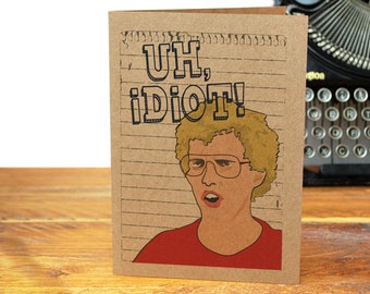 Napoleon Dynamite - General Greeting Card - Recycled - Classic Nerd Comedy Movie - Vote for Pedro