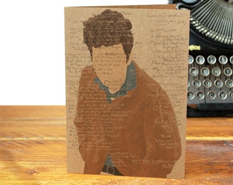 Bob Dylan - The Times they are a Changing - Recycled Greeting Card - Song Lyrics - 60s - folk - Icon - Legend