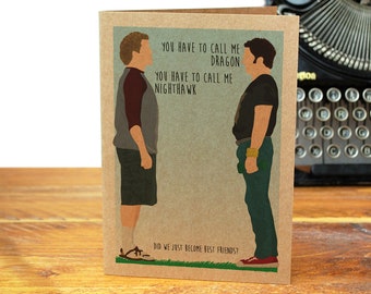Stepbrothers  Step Brothers Greeting Card  Recycled Classic Comedy Movie Will Ferrell