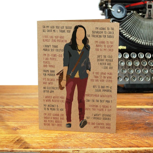 April Ludgate - Quotes - Greeting Card - Birthday - Parks & Recreation - Comedy - Pawnee - Janet Snakehole