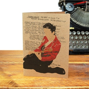 Carte de voeux The Clash London Calling Paroles de chanson punk recyclé Joe Strummer