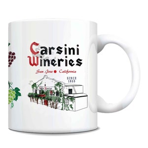 Columbo Villain Carsini Wines Coffee Mug  Murder Peter Falk  TV show 70s