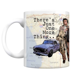 Columbo Just One More Thing  LA Map Coffee Mug Peter Falk 70s  TV Show Cop  Detective Gift