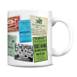 MOD Coffee Mug Vintage Band Concert Gig Tickets Mod Revival 1979 Brighton We are the Mods  Ska  2 Tone Vinyl Records Dad