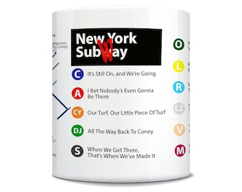 The Warriors Coffee Mug Movie Quotes 1979 Movie Coney Island Gangs  Can You Dig It  Baseball Furies  New York  Subway