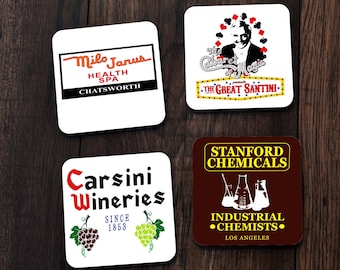 Columbo Villains Coasters Set 70s TV Show Murder Mystery Crime Just One more Thing