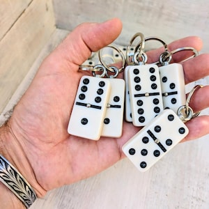Repurposed DOMINO Bag Charm Key Ring image 4