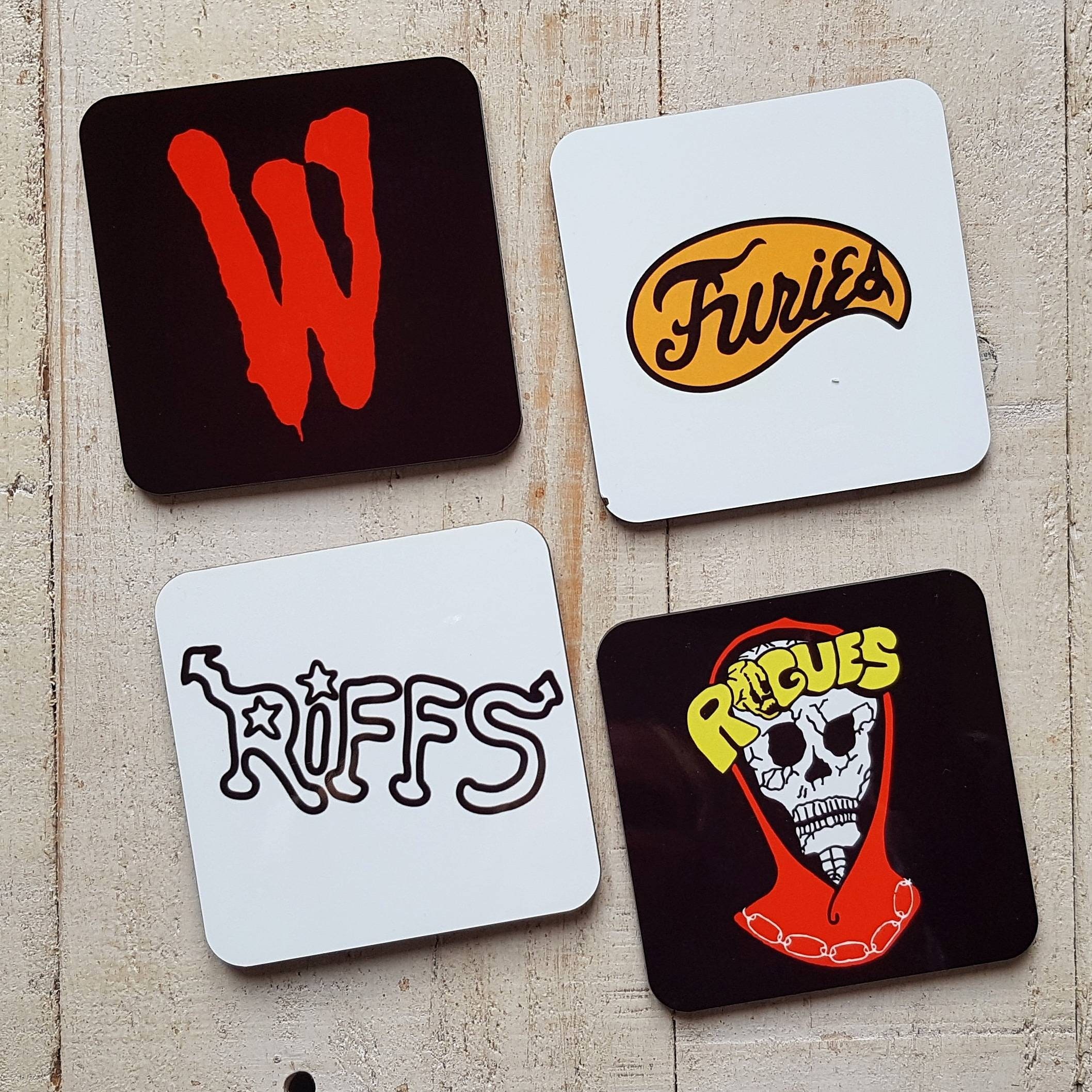 The Warriors Drinks Coasters Set of 4 Baseball Furies | Etsy