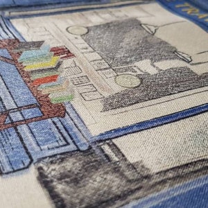close up of notting hill travel book co bookshop tote shopping bag