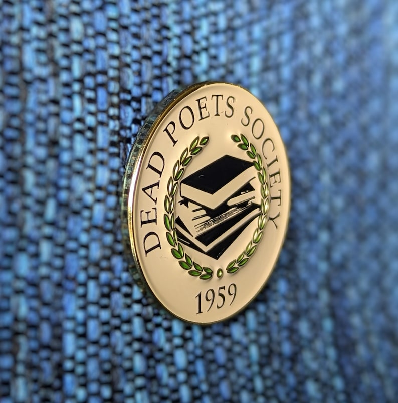 Dead Poets Pin Badge Books Bookish