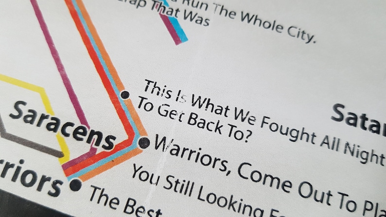 May include: A close-up of a white paper with black text. The text reads "This Is What We Fought All Night To Get Back To? Warriors, Come Out To Play You Still Looking For The Best"