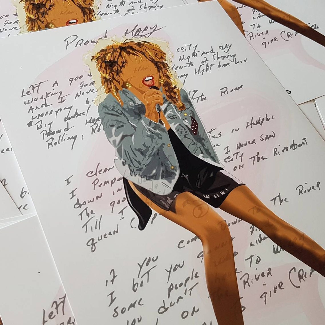 Tina Turner Proud Mary A4 Wall