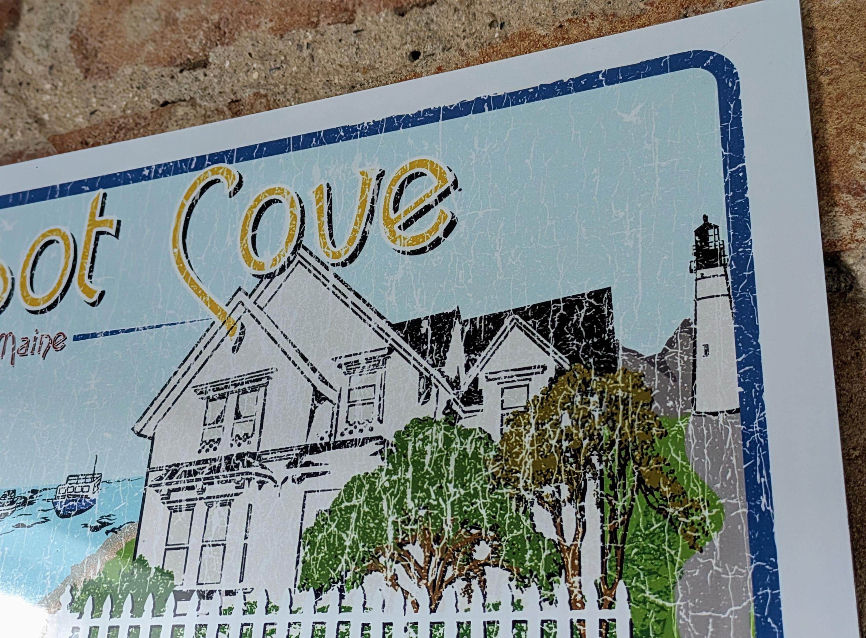 Cabot Cove Metal Wall Sign TV Murder She Wrote Vintage Ad Art Tourism ...