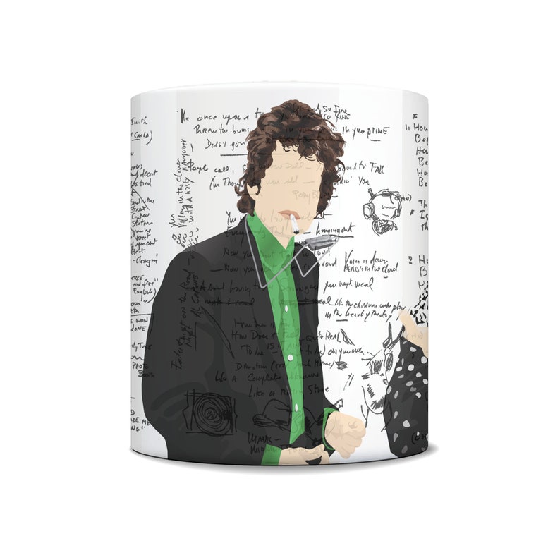 Bob Dylan Coffee Mug The Times they are a Changin Like a Rolling Stone Blowin in the Wind Song Lyrics 60s Folk Music image 2