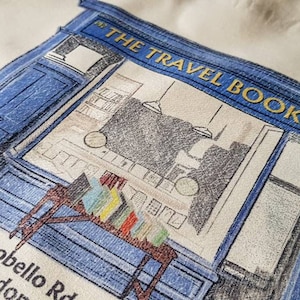 Notting Hill Travel Book Co. Shop Vintage Print Shopping Bag Movie London 90s Comedy Rom Com Bookish image 6