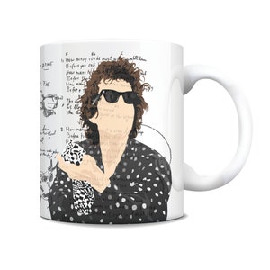 Bob Dylan Coffee Mug The Times they are a Changin Like a Rolling Stone Blowin in the Wind Song Lyrics 60s Folk Music image 3