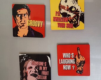 Evil Dead 2  Fridge Magnets Ash Bruce Campbell  80s  Horror  Comedy Movie