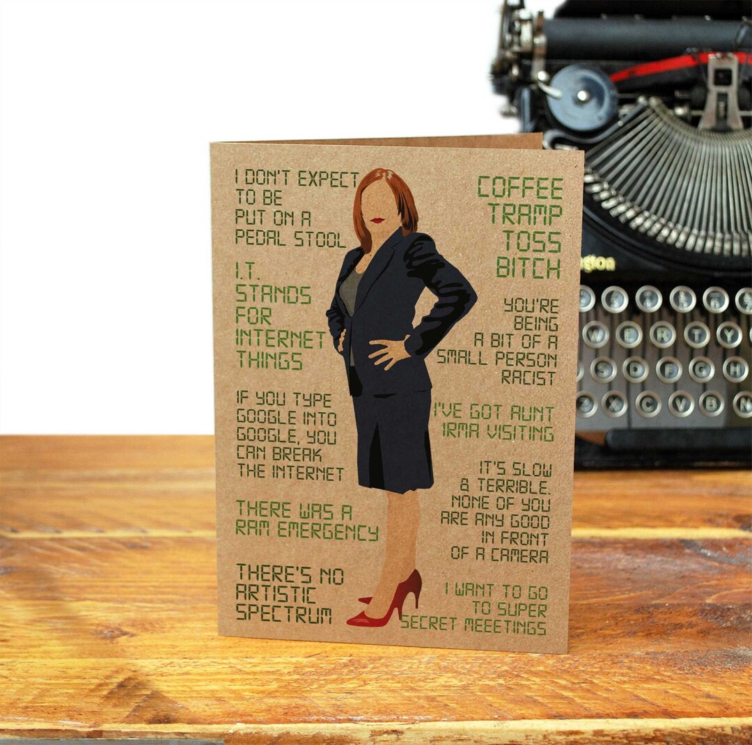 The IT Crowd JEN Quotes General Greeting Card Recycled Comedy I T the-it-crowd-jen-quotes-general-greeting-card-recycled-comedy-i-t