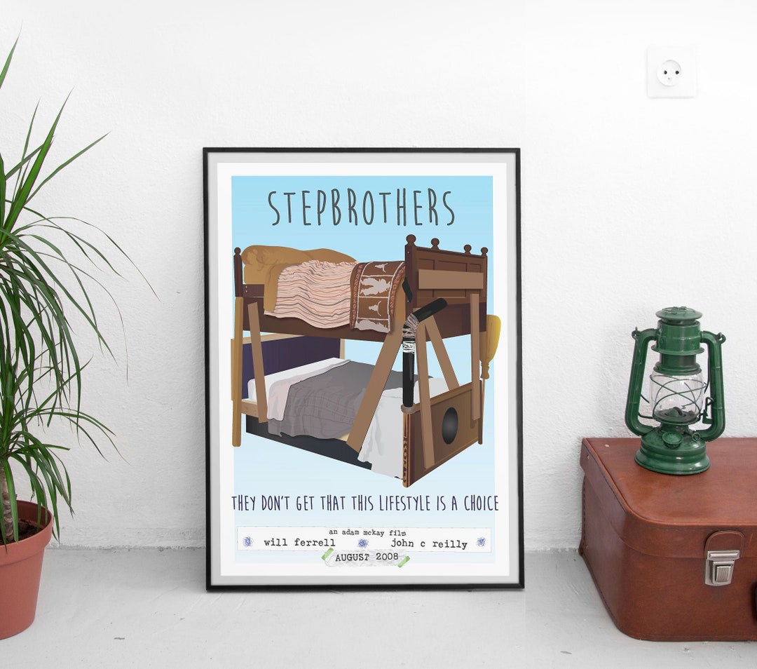 Step Brothers Bunk Beds A3 Wall Art Print Movie Poster Will Ferrell
