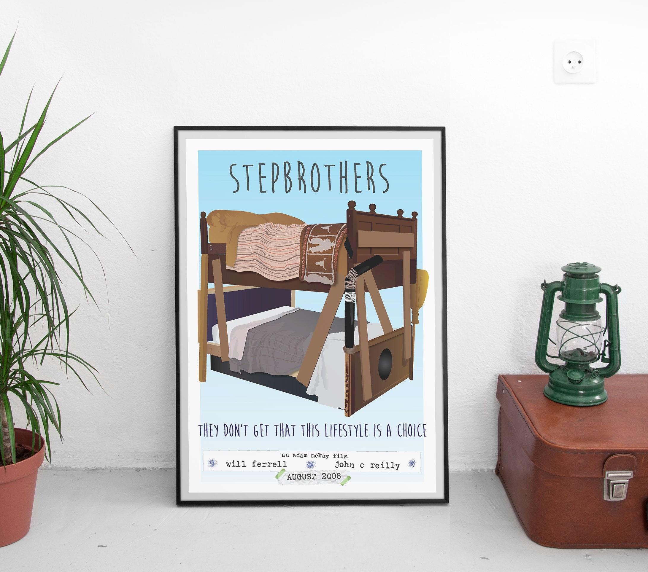 Step Brothers Bunk Beds A3 Wall Art Print Movie Poster