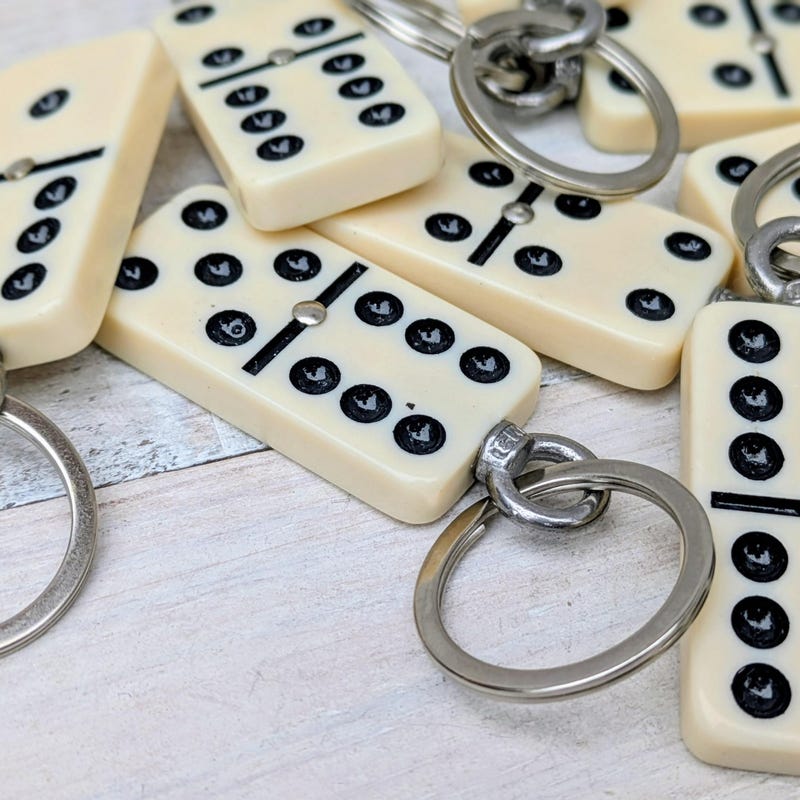Domino Keychain Charm - Etsy
